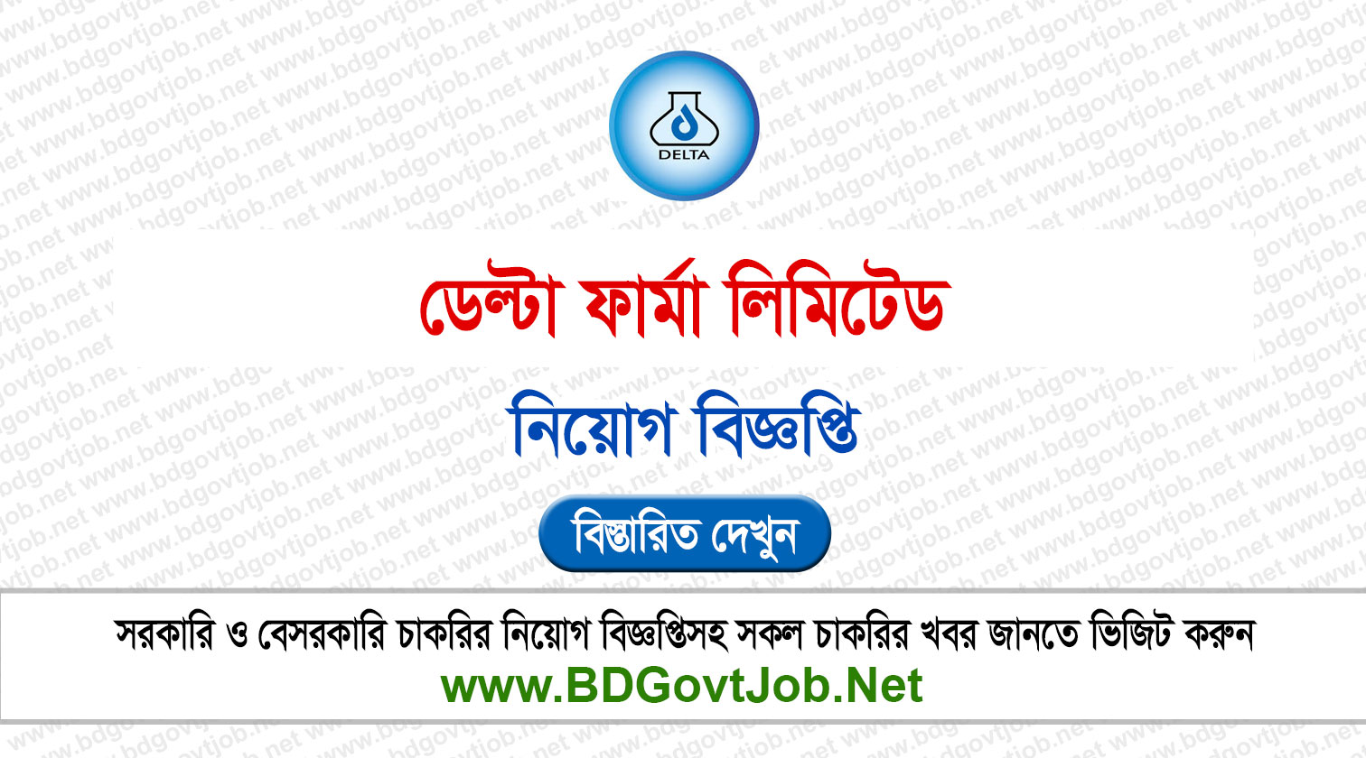 Delta Pharma Limited Job Circular 2026 Circular page 1