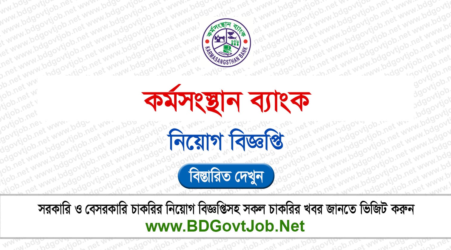 ২৮৭ পদে কর্মসংস্থান ব্যাংক নিয়োগ বিজ্ঞপ্তি ২০২৬ KB Job Circular 2026 Circular page 1