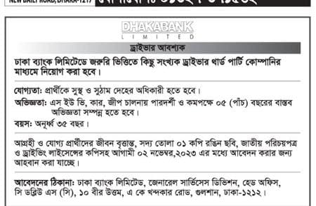 Dhaka Bank Job Circular 2023