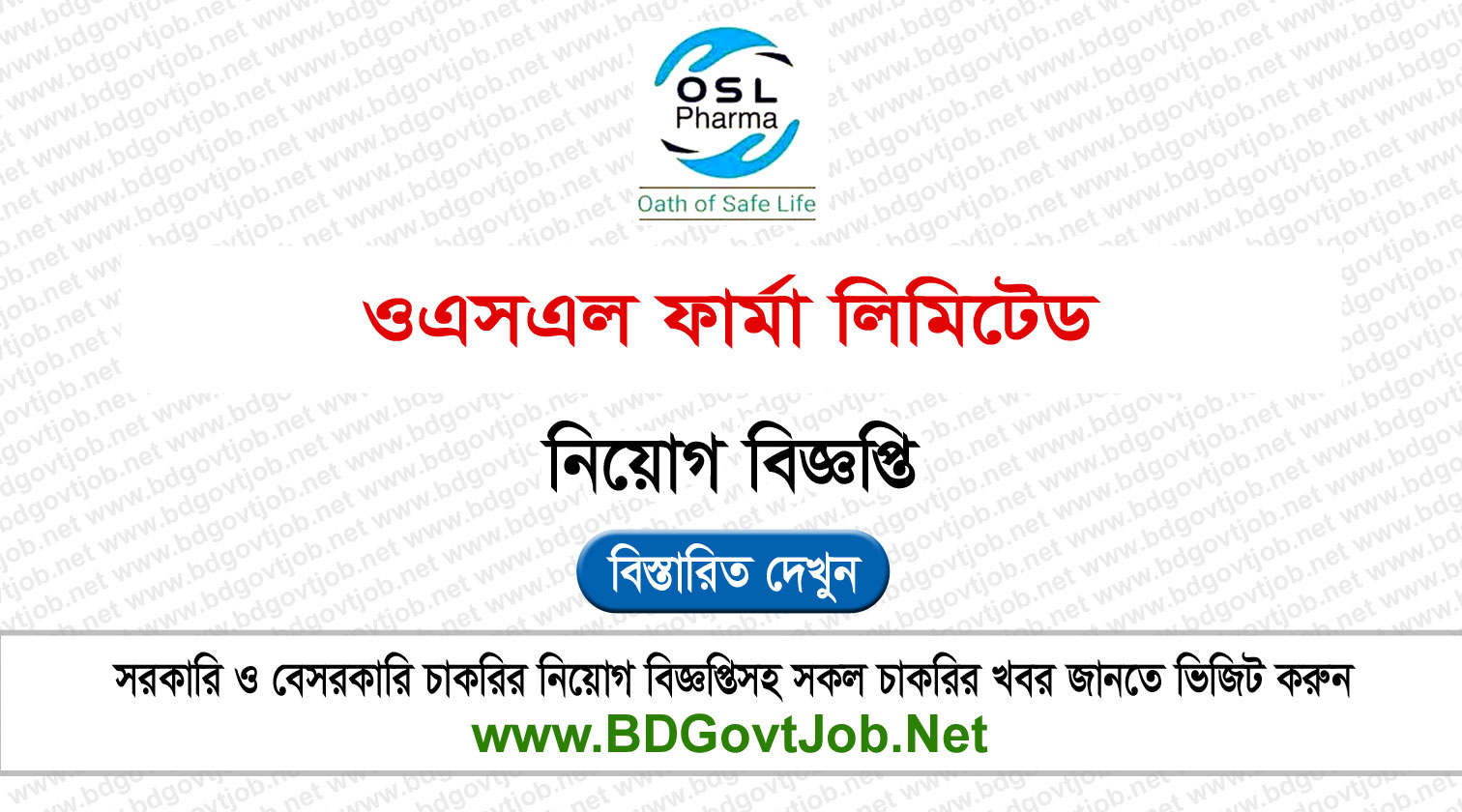 OSL Pharma Limited Job Circular