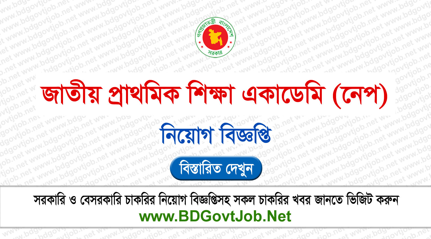 National Primary Education Academy Nape Job Circular 2024 – nape.teletalk.com.bd