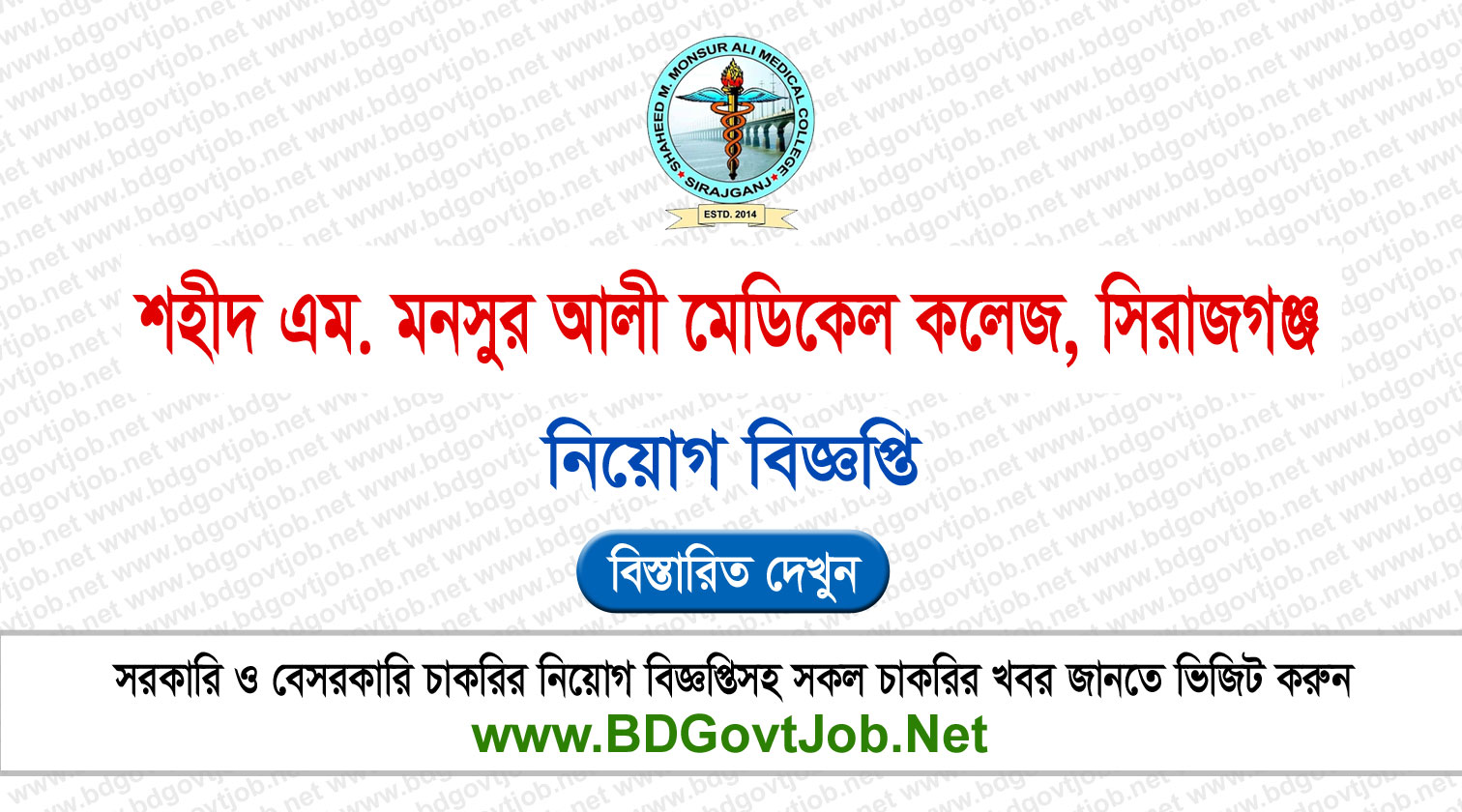 SMMAMC Job Circular 2026 - smmamc.teletalk.com.bd Apply Circular page 1