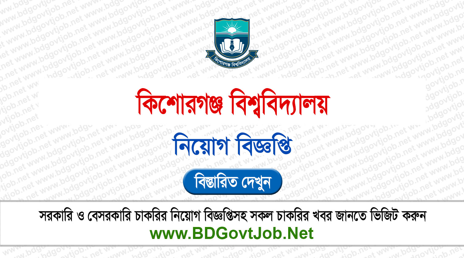 Kishoreganj University Job Circular 2026 Circular page 1