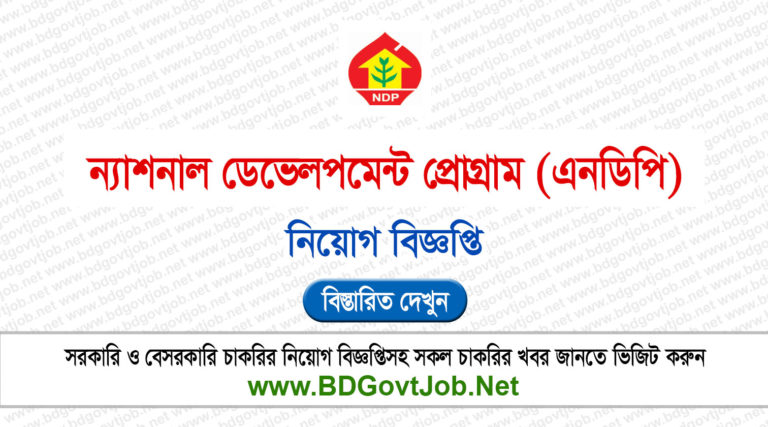 National Development Program NDP Job Circular 2025