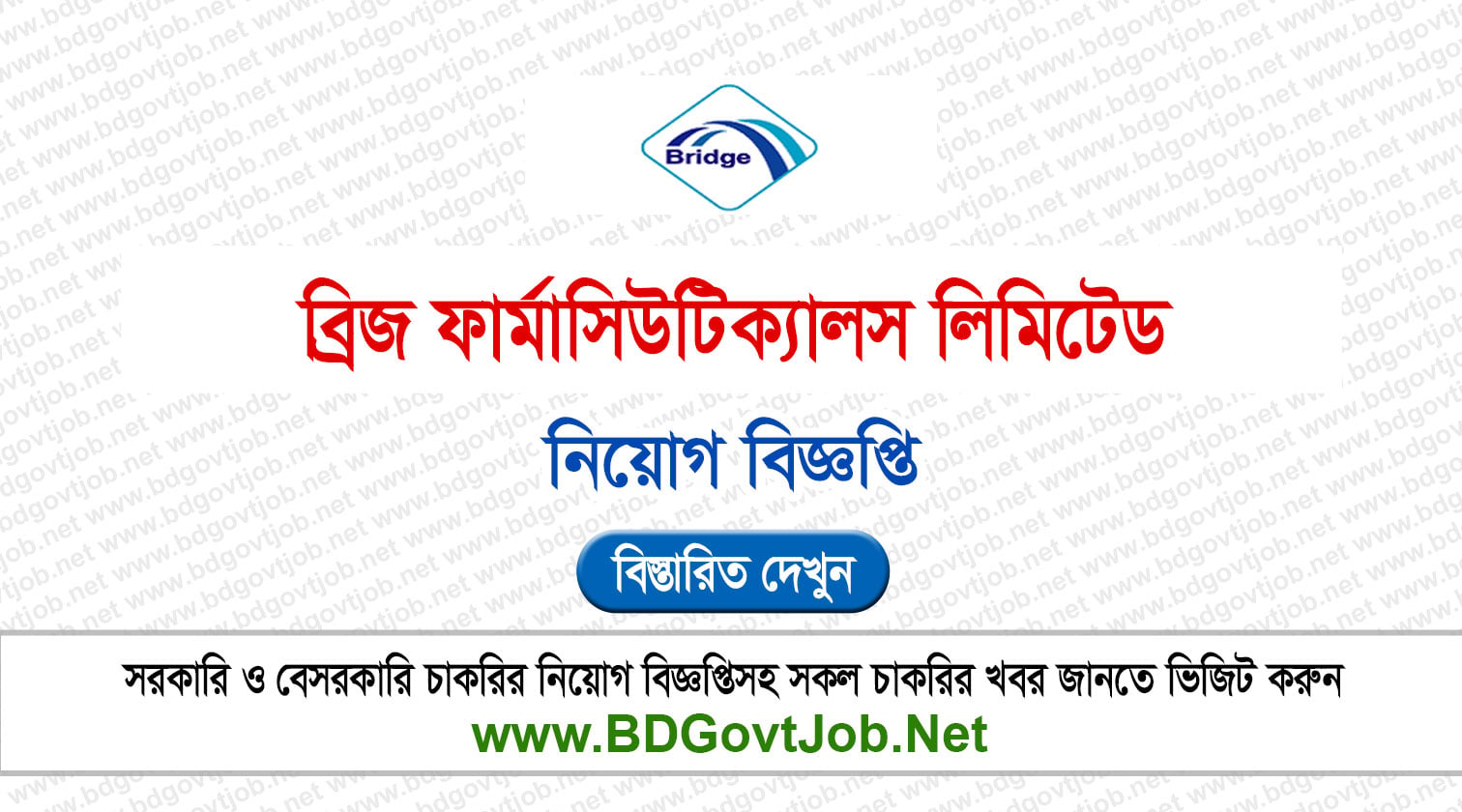Bridge Pharmaceuticals Job Circular 2026 Circular page 1
