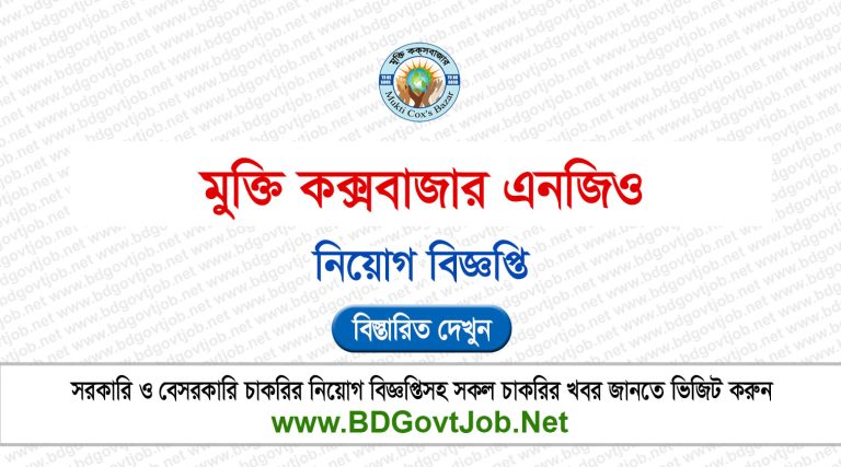 Mukti Cox's Bazar NGO Job Circular 2026